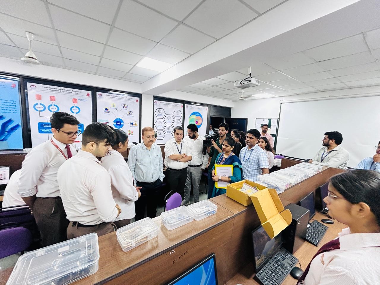 Students and faculty at the Centre of Excellence in Artificial Intelligence and Machine Learning