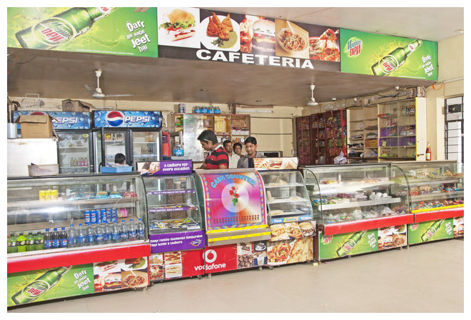 Students at the campus canteen